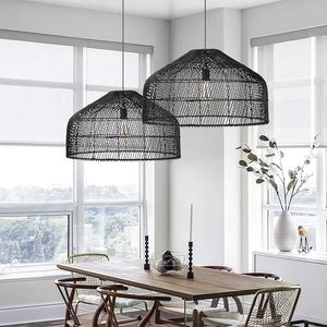 Handcrafted Rattan Lampshade Wholesale Natural <b>Wicker</b> Pendant <b>Light</b> <b>Shade</b> Boho Ceiling Lamp Cover Factory Direct - Product Image 5