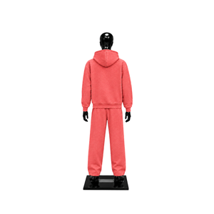 Conjunto Deportivo para Hombre, Color Rosa Coral, Sudadera con Cierre Completo y Pantalones Anchos, Logotipo Personalizado, Ropa Deportiva Casual, Venta al Por Mayor OEM - Product Image 2