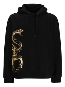 Sudadera con Capucha Oversize con Estampado de Serpiente, Sudadera Negra con Gráfico de Cobra Estilo Urbano, Sudadera de Forro Polar de Lujo con Diseño de Serpiente, Sudadera Urbana con Serpiente - Product Image 1