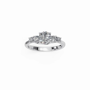 แหวนหมั้นเพชรเกลียวถัก18K โรสโกลด์หรูหราในห้องปฏิบัติการ - Product Image 4