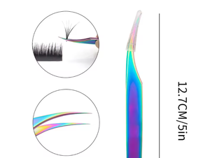 Pince à épiler professionnelle haut de gamme pour extensions de cils, antistatique, en acier inoxydable durable, à pointe fine, personnalisable - Product Image 2