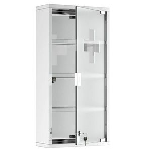 4 Layer Stainless Steel Wall Box Lockable Bathroom Cabinet Furniture - Product Image 1