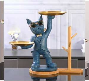 Bandejas decorativas de alta calidad, bandeja naranja vintage bohemia, bandeja para té, bandeja de almacenamiento de madera para mesa, diseño único en venta - Product Image 3