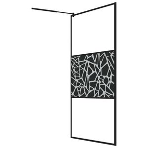Mampara de Ducha Negra de 45.3"x76.8" con Estante, Vidrio ESG y Puerta de Aluminio - Product Image 5