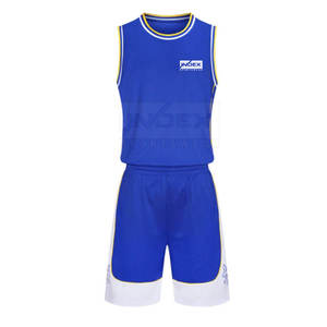 Conjunto de Camiseta de Baloncesto INDEX SPORTSWEAR Azul y Blanco Sin Mangas, Absorbente de Humedad, Ropa Deportiva Unisex para Adultos - Product Image 1