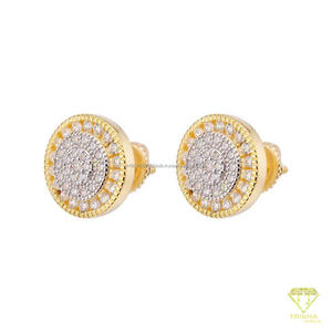 Boucles d'oreilles clous en diamant de laboratoire Radiant, en argent sterling 925 plaqué or et argent, bijoux élégants de qualité supérieure - Product Image 2