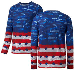 Camiseta de Pesca Personalizada con Sublimación, Transpirable, con Protección UV, Camiseta de Pesca para Hombre, Camiseta de Pesca de Poliéster con Protección UV - Product Image 1