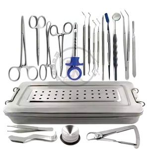 Kit de Implantes Dentales de Acero Inoxidable de Alta Calidad de 19 Piezas para Cirugía Oral con Caja - Product Image 1