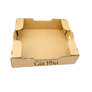 Boîte en carton ondulé de style dossier portable pour produits agricoles, taille personnalisée, couleur, logo imprimé, emballage pour produits frais - Product Image 1