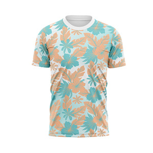 เสื้อยืดกีฬาผ้าสแปนเด็กซ์/โพลีเอสเตอร์แบบไร้ตะเข็บ ระบายอากาศได้ดี ยืดได้สี่ทิศทาง ซับเหงื่อ แห้งเร็ว รับผลิตตามแบบ OEM ODM พร้อมพิมพ์ลาย - Product Image 3