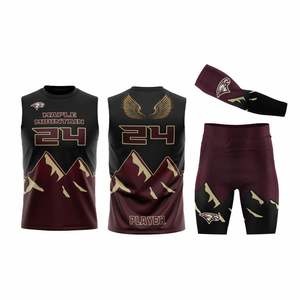Ensemble de maillots de basket-ball, impression par sublimation, design jaune et noir avec des éclairs, uniforme respirant en polyester unisexe pour adultes - Product Image 4