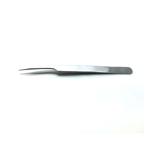 Pince à épiler pour cils en acier inoxydable ultra-précise anti-magnétique avec embout en fibre, antidérapante, pour extensions de cils Mega Volume, Kaamir - Product Image 4