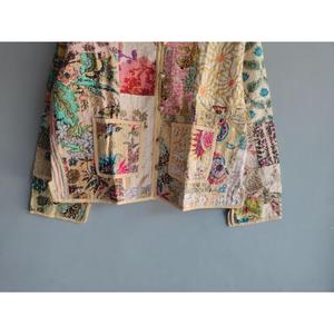 Chaqueta Acolchada de Algodón con Estampado Floral para Mujer, Estilo Vintage, Patchwork, Cárdigan de Invierno, Prenda Exterior Étnica Informal, Regalo para Ella - Product Image 5