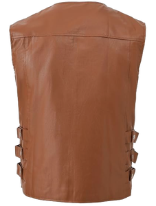 Chaleco Punk de Poliéster para Hombre, Estilo Casual, para Motociclista, Color Sólido, Sin Mangas, de Secado Rápido, para Invierno, para Actividades al Aire Libre - Product Image 3