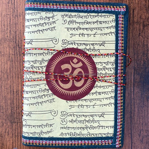 Tela de algodón espiritual única hecha a mano Real hilo seguro cierre diario cubierta colorida Vintage hoja reciclada sin forro diario - Product Image 2