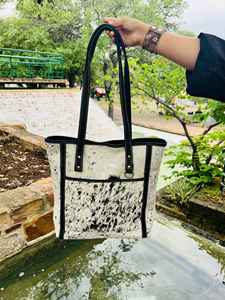 Bolso Tote de Cuero Genuino para Mujer, 100% Cuero Genuino Hecho a Mano, Color Sólido, Cierre de Cremallera, Uso Diario, Personalizable LTB-0454 - Product Image 3