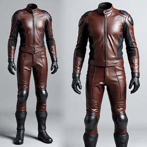 Traje de Motocicleta de Cuero Vacuno Personalizado para Hombre y Mujer, Cuero Genuino de Primera Calidad, Acabado de Lujo Premium - Product Image 3