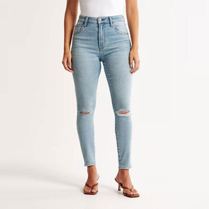 Female Slim Fit Jeans Pants New Latest Vintage Style Premium Quality Casual Stone Washed Distressed Denim Pants - Product Image 1