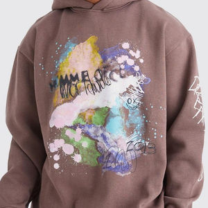 Chándal con Capucha para Hombre, Estilo Urbano, Invierno, Grueso |   Diseño de serigrafía con efecto acid wash |   100% Algodón Cómodo y Transpirable Personalizado - Product Image 5