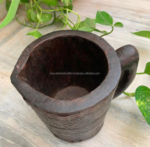 Chopes à bière et tasses à boire en bois artisanales de la meilleure qualité, tasses en céramique d'Inde - Product Image 5