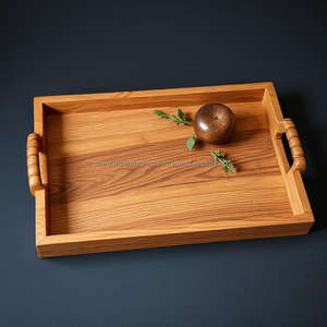 Plateau en bois élégant pour les cérémonies de mariage, les célébrations, le café, le thé, le petit déjeuner et l'affichage de la nourriture - Product Image 6