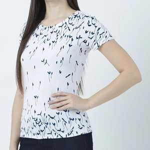 T-shirts décontractés pour femmes, style streetwear, coupe courte, manches courtes, respirants, séchage rapide, couleur unie, pour l'été, logo personnalisé, OEM, vente en gros - Product Image 4