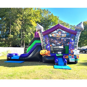 Maison gonflable de rebond de thème de citrouille d'halloween de prix usine avec le château plein d'entrain de glissière avec la glissière gonflable pour des <span class=keywords><strong>vacances</strong></span> - Product Image 5