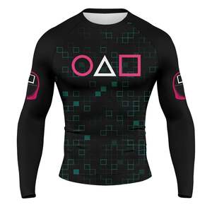 Direct Factory OEM High Quality Men's MMA Compression Shirt Swimwear Rash Guard Top Selling - Product Image 1