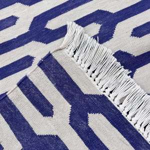 Tapis en coton à tissage plat avec des motifs intemporels faits à la main ethnique élégant 014 - Product Image 6