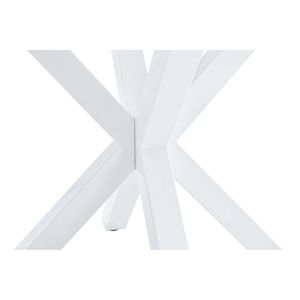 Tavolo da Pranzo con Piedistallo in MDF Stile Mid-Century da 107 cm con Tavolino da Caffè per 4-6 Persone, Arredamento da Esterno Resistente - Product Image 4