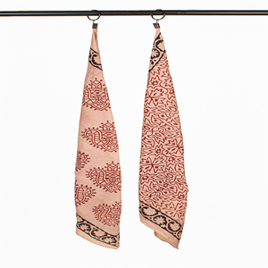 Eco-Friendly Natural Dye Hand Block Print Breathable Bandana Ethnic Floral Print Cotton <b>Square</b> <b>Scarf</b> Multifunctional Headwrap - Product Image 3