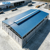 Bâtiment de stockage logistique industriel à grande portée, préfabriqué, moderne, en structure d'acier lourd, avec poutres en H, à construction rapide