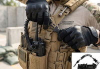 Dragonne tactique enroulée à dégagement rapide – Sangle de sécurité monopoint pour arme et accessoire de fixation pour le stand de tir/le terrain