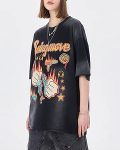 Custom Oversized Vintage Cotton <b>Tshirts</b> <b>Plain</b> Bulk T-shirts for Men 100% Cotton - Product Image 2