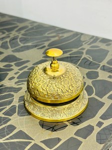 <b>Victorian</b> Style Solid Brass Hotel Counter Bell Ornate Service <b>Desk</b> for Restaurants Reception Areas Hospitals-Metal Crafted - Product Image 2