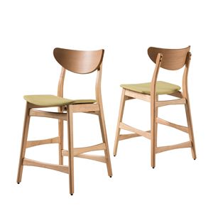 Set di 2 Sgabelli da Bar Altezza Bancone, Comode Sedie da Bancone - Product Image 2