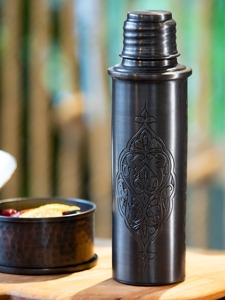 Bouteille d'eau en cuivre Cognac, finition lisse, qualité supérieure, pour usage professionnel en usine, personnalisable - Product Image 6