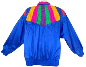 Chaqueta Cortavientos Retro Extra Grande de Colores Arcoíris, Cuello Alto, OEM, Chaqueta Casual Impermeable para Hombre para Exteriores - Product Image 2