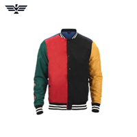 Blouson universitaire brodé écologique pour homme, en cuir PU, avec fermeture éclair et badges, style baseball, vêtement d'extérieur d'hiver