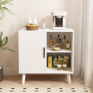Credenza in Legno Massello con Ante Decorative, Mobile Contenitore per Cucina, Sala da Pranzo e Corridoio, Materiale Cupboa - Product Image 4