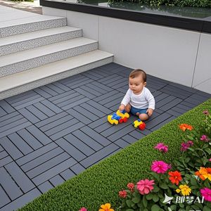 44 Pack Plastic <b>Interlocking</b> Deck <b>Tiles</b> 12\"x12\" Square Waterproof Outdoor Patio Decking <b>Tiles</b> for All Weather Use - Product Image 4