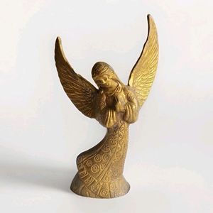 Ornement d'ange en laiton fait main, élégant accent décoratif pour la maison, idéal pour l'espace de prière, la chambre, les étagères et la décoration de table - Product Image 4