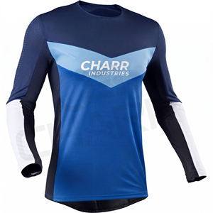 เสื้อเจอร์ซีย์มอเตอร์ไซค์วิบากสำหรับแข่งรถ MX แขนยาว แห้งเร็ว ผลิตจากโพลีเอสเตอร์ 100% รับผลิตตามสั่งพร้อมโลโก้ - Product Image 6