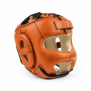 Protector de Cabeza para Sparring de Marca Personalizada Directo de Fábrica, Casco de Boxeo de Cuero Vacuno Genuino para Entrenamiento de Artes Marciales - Product Image 5