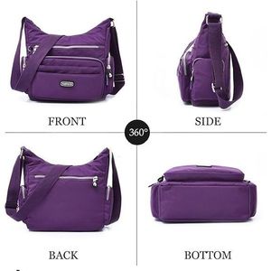 Bolso Bandolera Impermeable de Nailon para Mujer con Múltiples Bolsillos, Bolsos de Hombro para Viajes al Aire Libre y Uso como Bolso de Mano - Product Image 3