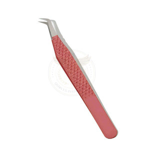 Pinces à cils professionnelles en acier inoxydable avec design antistatique durable, logo et emballage personnalisés pour extensions de cils - Product Image 6