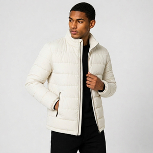 100% High Quality <b>Men's</b> Casual Quilted <b>Jacket</b> <b>Long</b> Sleeve Winter Outerwear Work Style Puffer Coat Stand Direct Manufacturer - Product Image 5