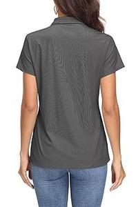 Polo respirant à manches courtes pour femmes grandes tailles, avec logo brodé personnalisé, chemises de golf pour femmes, logo personnalisé - Product Image 4