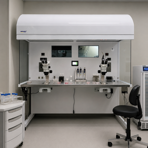 Poste de travail vertical pour laboratoire d'IVF, système de flux laminaire à air propre ISO Classe 5 |   Équipement de laboratoire d'embryologie pour les hôpitaux - Product Image 1