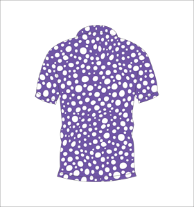 Polo pour homme à pois blancs et violets, manches courtes, décontracté, respirant, séchage rapide, col boutonné, été - Product Image 5